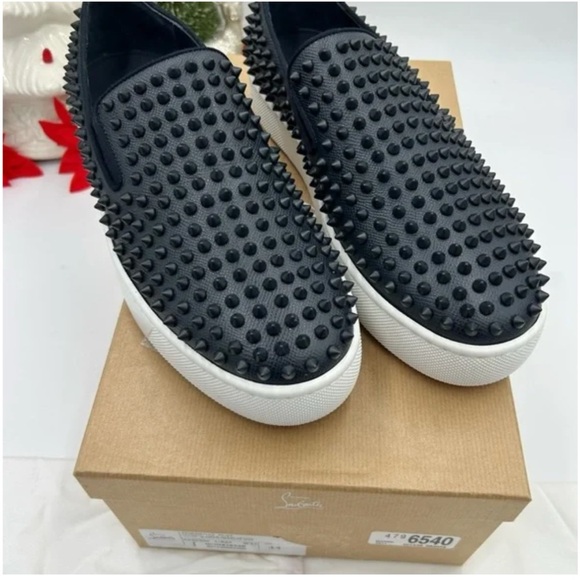 Christian Louboutin roller boat spike slip on sneakers size 44 made Italy main image 7